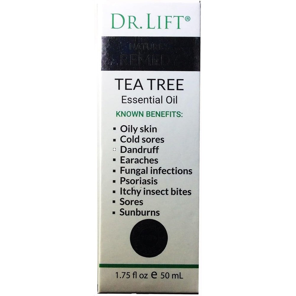 Advanced Clinicals Tea Tree Essential Oil Blend front view bottle for acne and blemish control skincare.