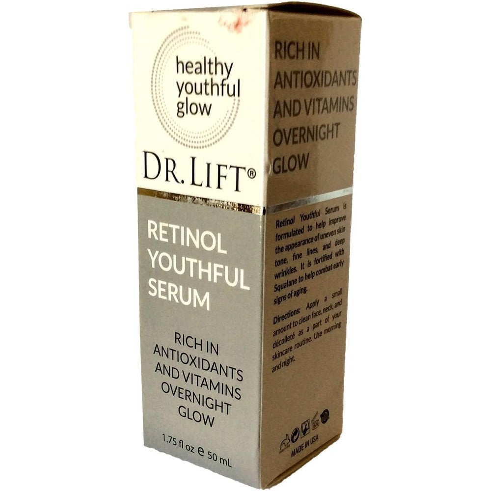 Dr. Lift Retinol Youthful Serum front view bottle for anti aging skincare
