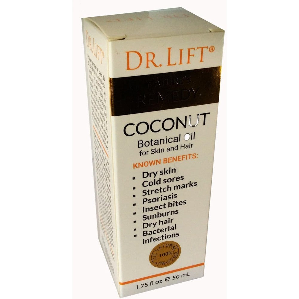 Dr. Lift Coconut Botanical Oil for skin and hair front view natural moisturizing treatment
