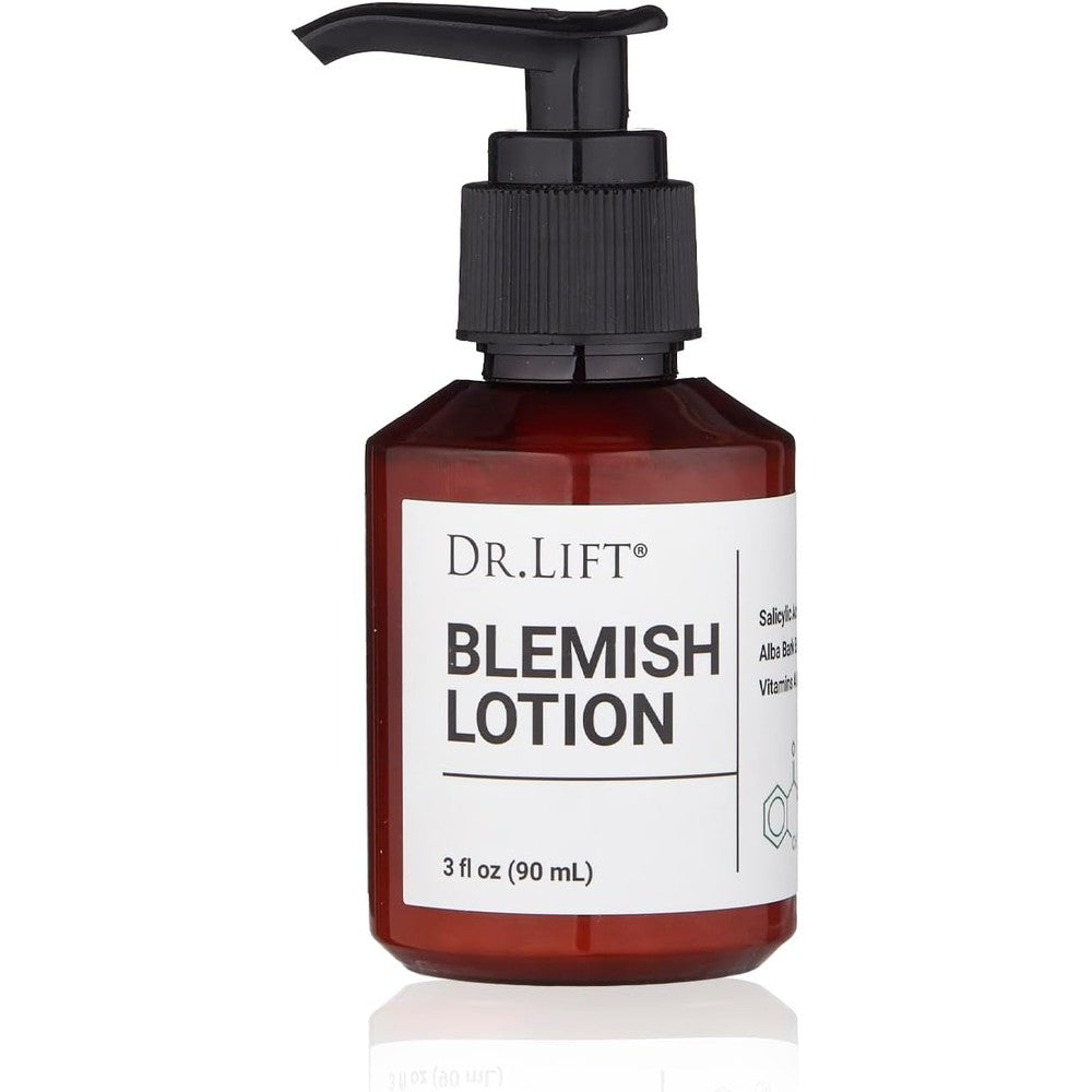 Dr. Lift Blemish Lotion front view of three ounce bottle acne spot treatment