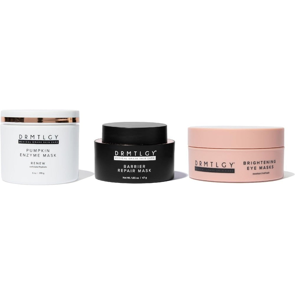 DRMTLGY Treatment Mask Trio Bundle & Brightening Face Mask Kit Revitalize Skin