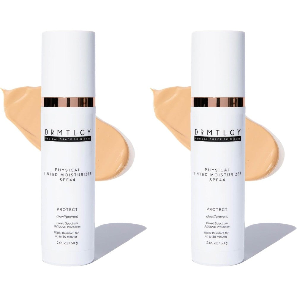 DRMTLGY Physical Tinted Moisturizer SPF 44 Mineral Sunscreen 2.05 oz Pack of 2