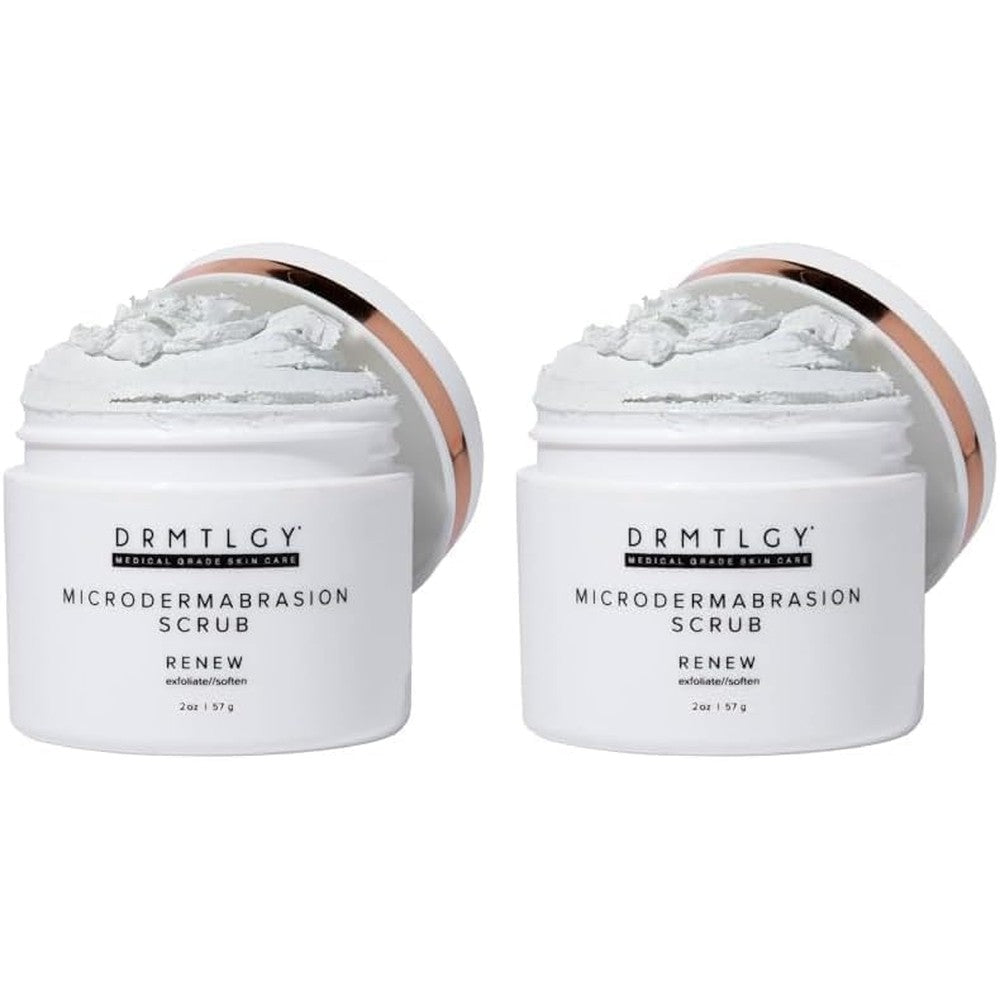 DRMTLGY Microdermabrasion Facial Scrub & Face Mask 2 oz Pack of 2 Skin Texture