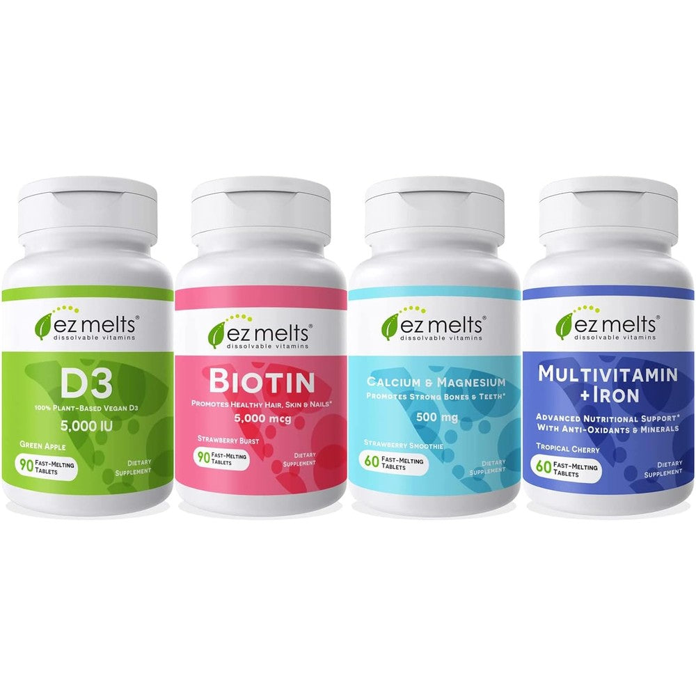 EZ Melts Essential Women Health Bundle front view showing the product packaging and authentic USA import label.