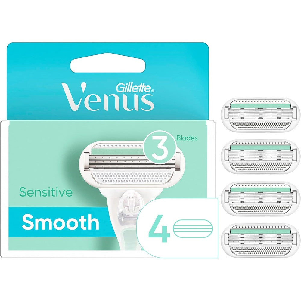 Gillette Venus Smooth Sensitive Women's Razor Blades - 4 Refills