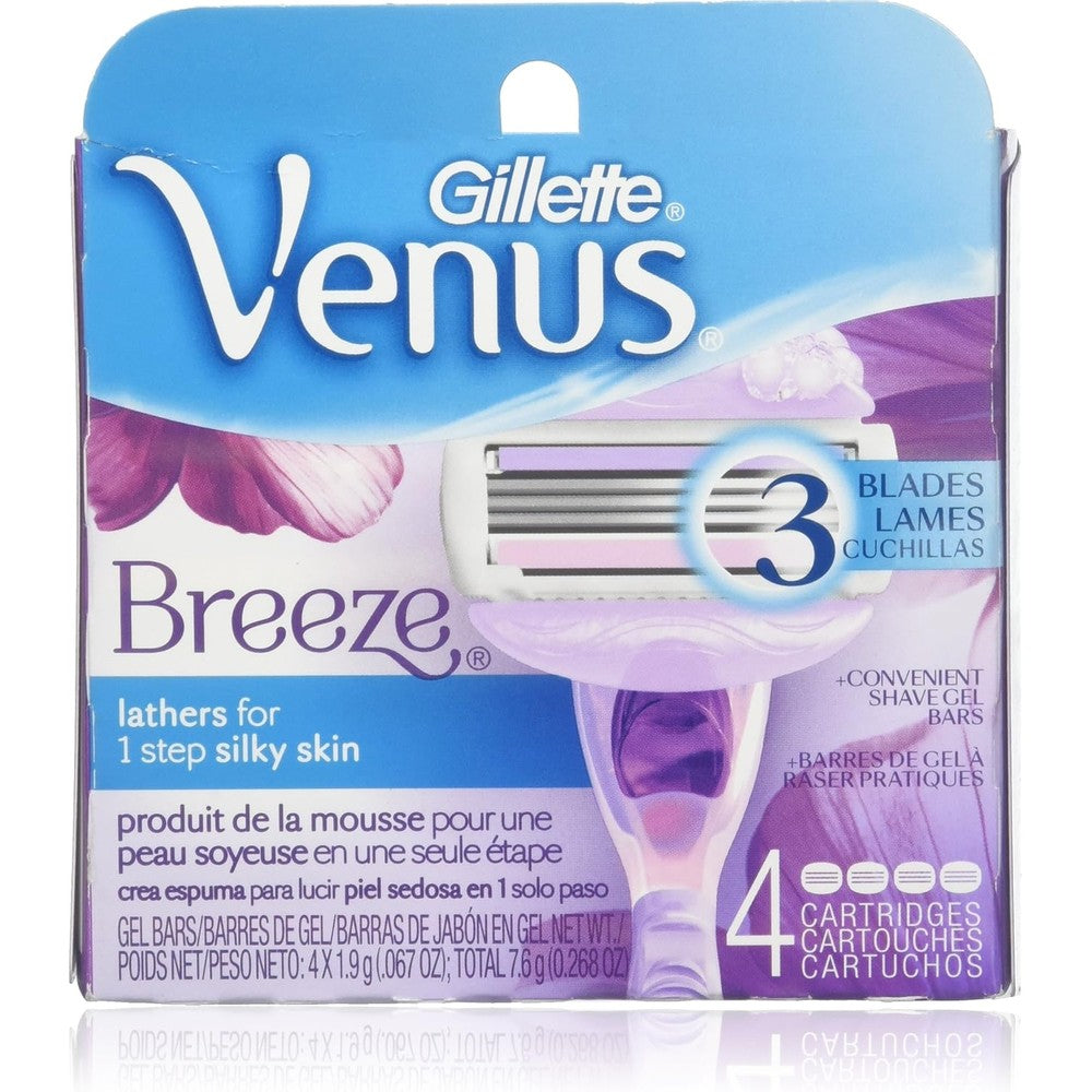Venus Breeze Cart 4ct Size 4ct Gillette Venus Breeze Razor Cartridges 4ct