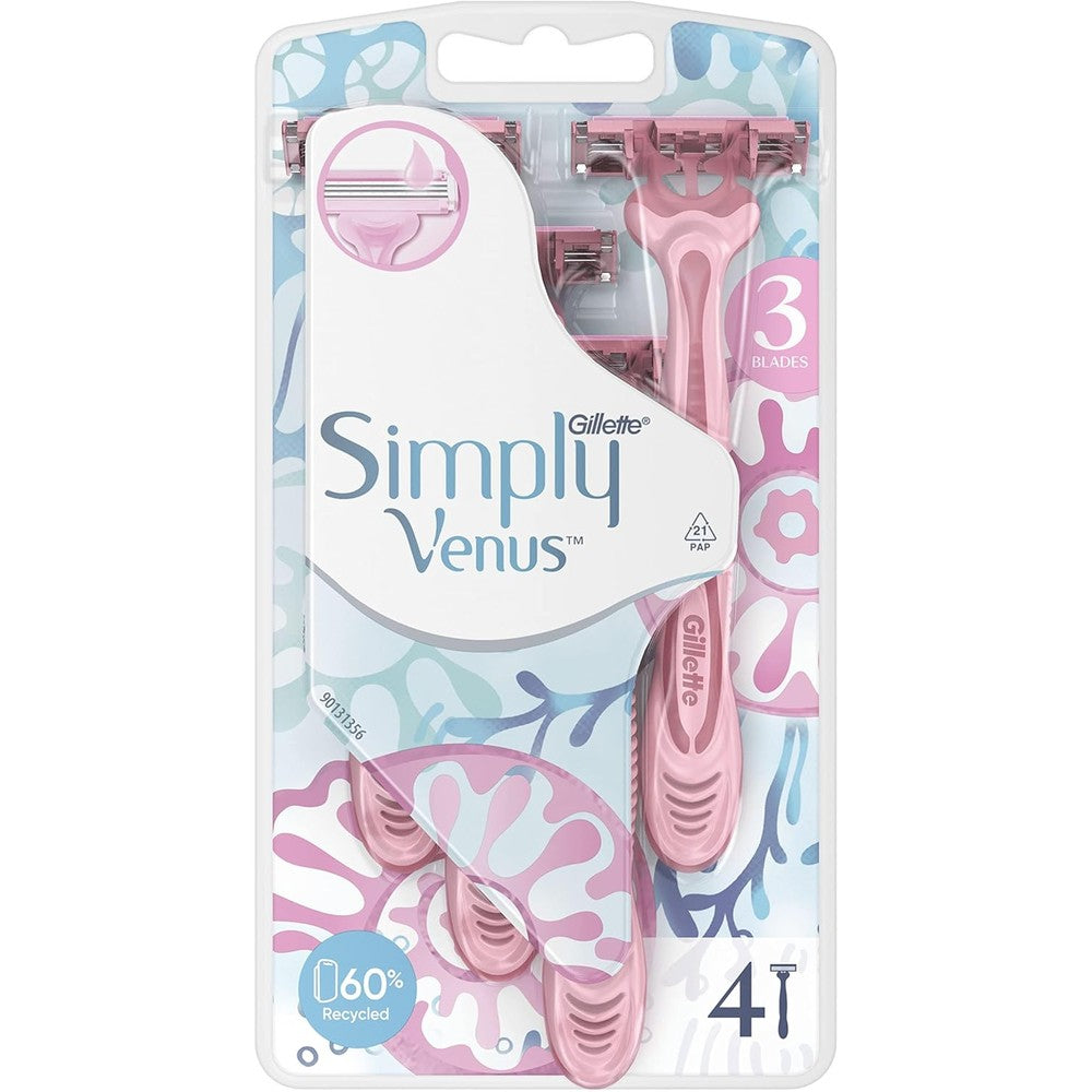 Venus - Simply3 Disposable Razors for Women - 4 Pieces