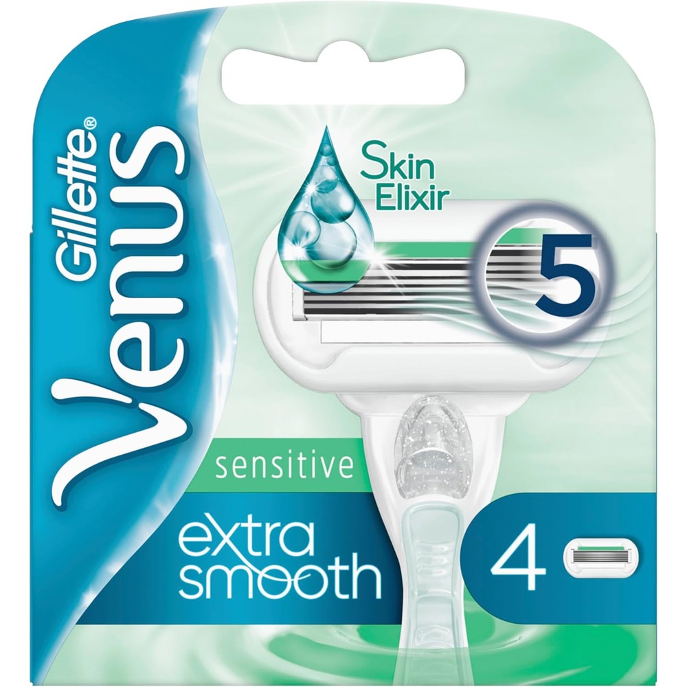 Gillette Venus Extra Smooth Snap Razor for Women with 5 DiamondLike Coated Blades + 4 Refill Blades