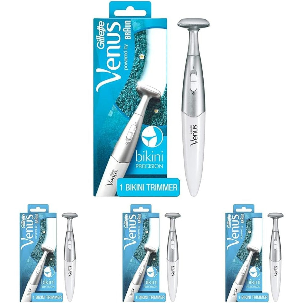 Gillette Venus Bikini Precision Women's Trimmer + 2 attachments for Hair Removal (Pack of 4)
