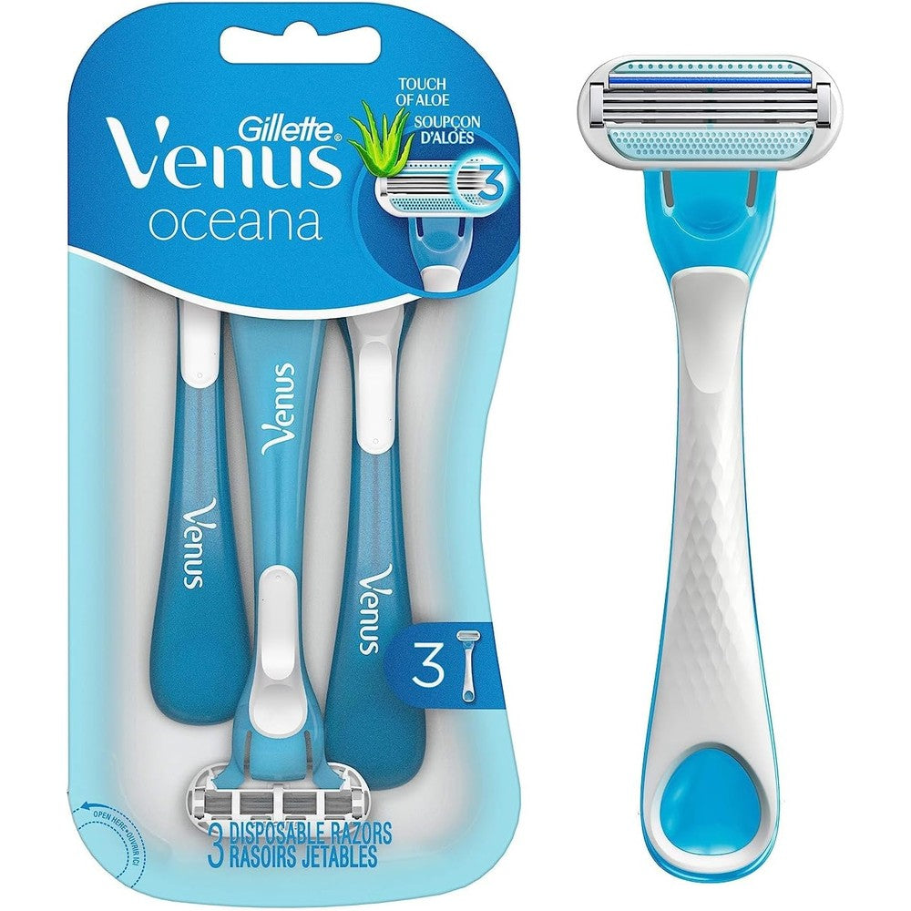 Gillette Venus Oceana Women's Disposable Razor, 3 Razors(Pack of 1)