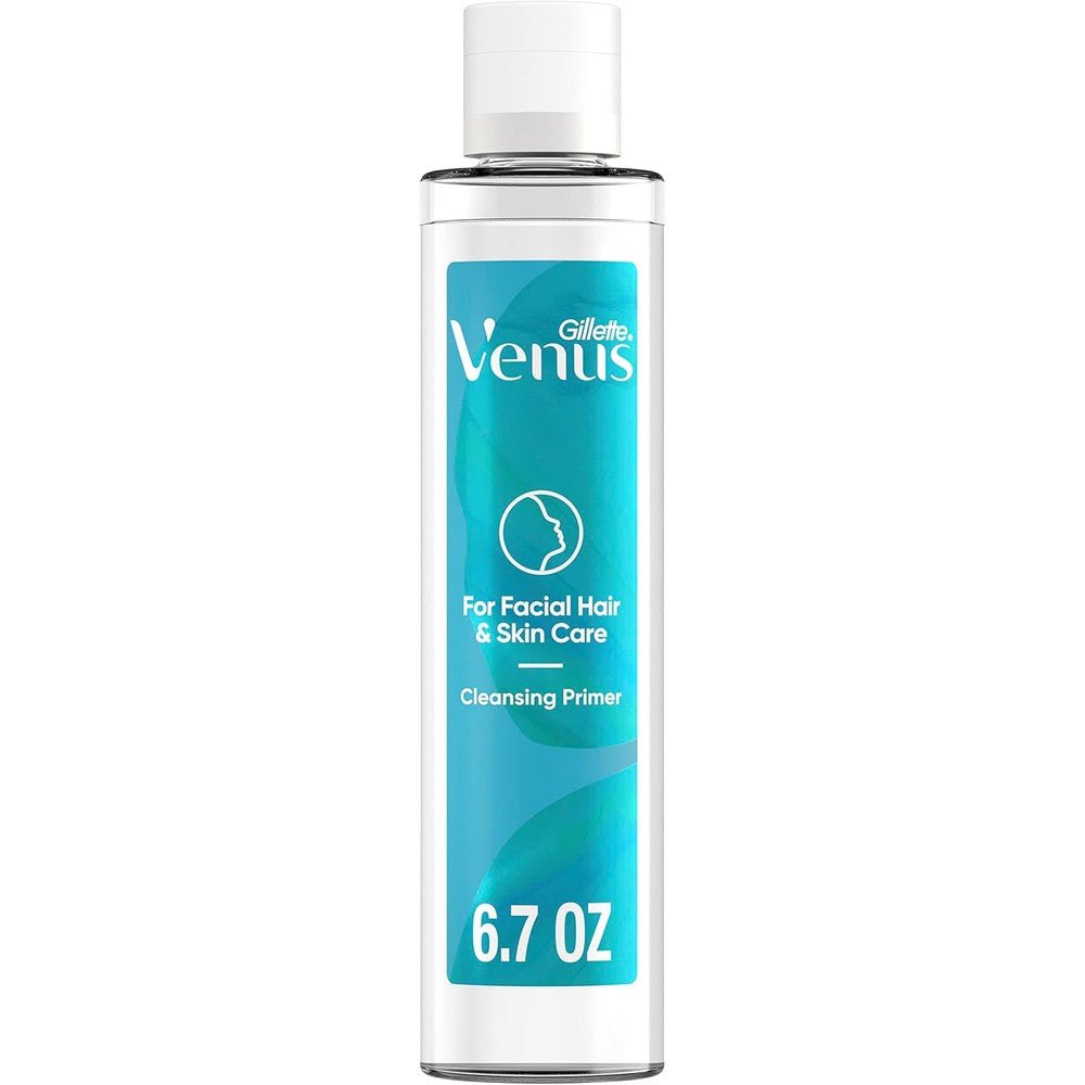 Gillette Venus for Facial Hair & Skin Care Cleansing Primer for Dermaplane Prep, 6.7oz, Use Before Eyebrow Razor, Dermaplaning Oil, Dermaplane Moisturizer, Dermaplaning Cleanser and Face Wash