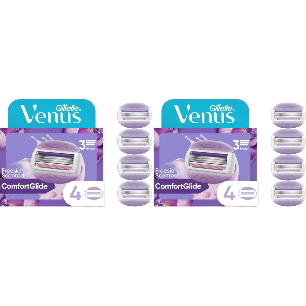 Gillette Venus ComfortGlide Freesia Women's Razor Refills,Refills,(Pack of 8)