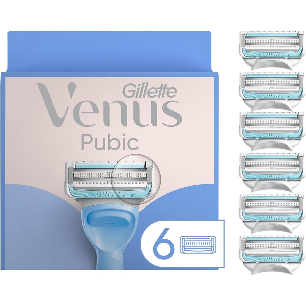 Gillette Venus Intimate Grooming Razors for Women, 6 Razor Blade Refills, Bikini Razors for Women