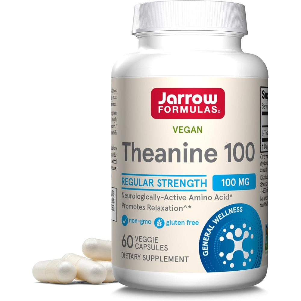 Jarrow Formulas Theanine 100mg front view bottle
