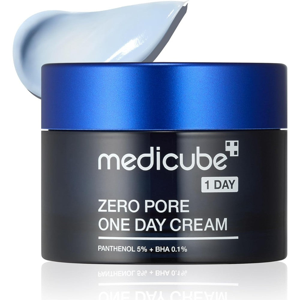 Medicube Zero Pore One Day Cream front view packaging showing brand and product details for pore care