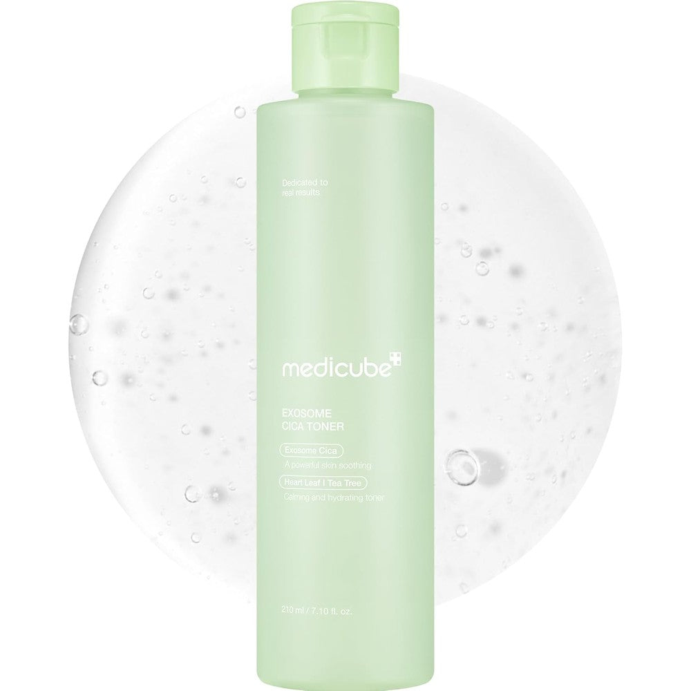 Medicube Exosome Cica Toner front view bottle showcasing Korean soothing skincare packaging