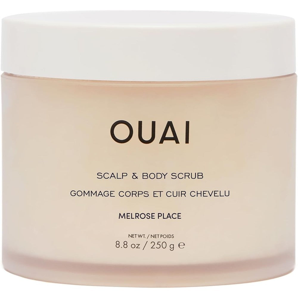 OUAI Scalp And Body Scrub Melrose Place Exfoliating Sugar & Coconut Oil, 8.8 Oz
