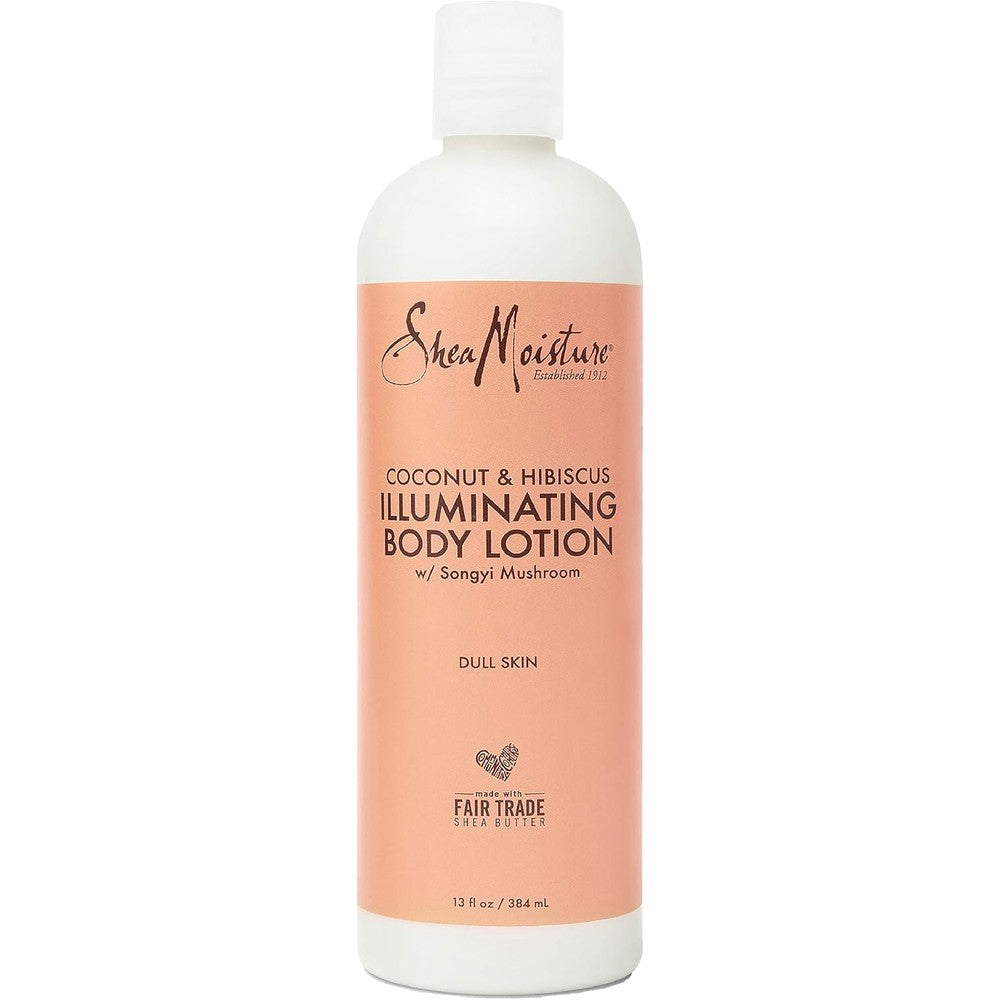 SheaMoisture Raw Shea Butter and Coconut Hibiscus Body Lotions for Dry Skin 13 oz (2 Pack)