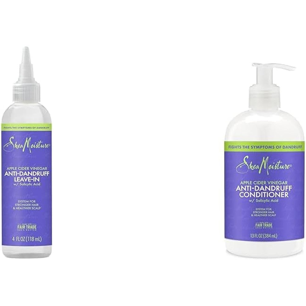 SheaMoisture Apple Cider Vinegar Anti-Dandruff Hair Care System with Leave-In and Conditioner for Stronger Hair and Healthier Scalp