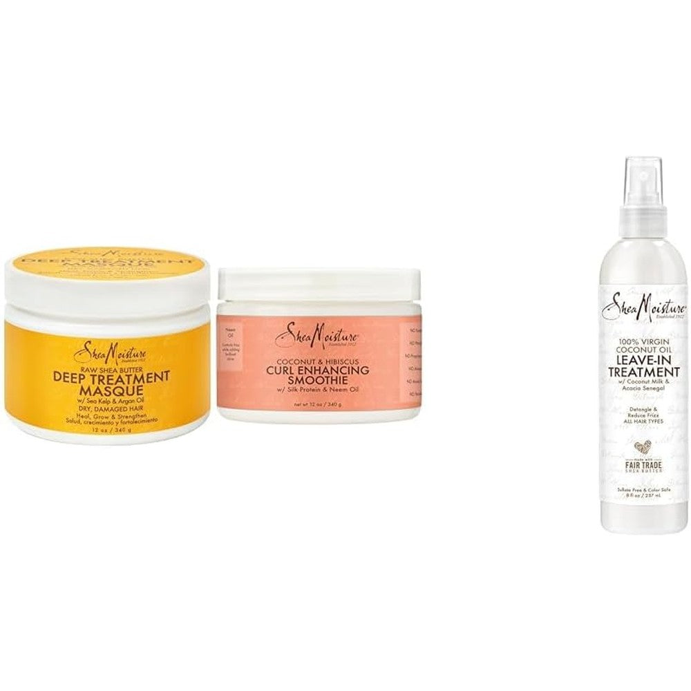 SheaMoisture Curl & Shine Hair Masque and Coconut Oil Leave-In Treatment