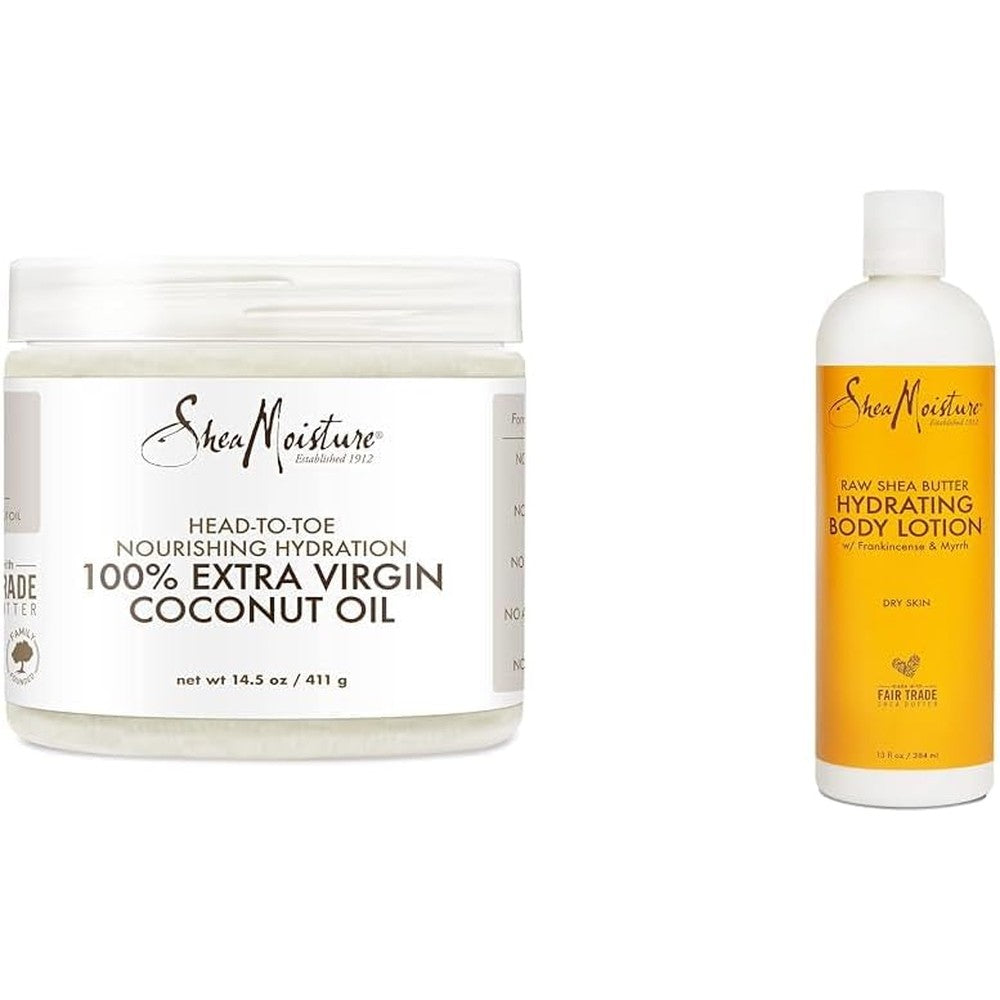 SheaMoisture Coconut Oil & Raw Shea Butter Body Moisturizers 14.5 oz & 13 oz