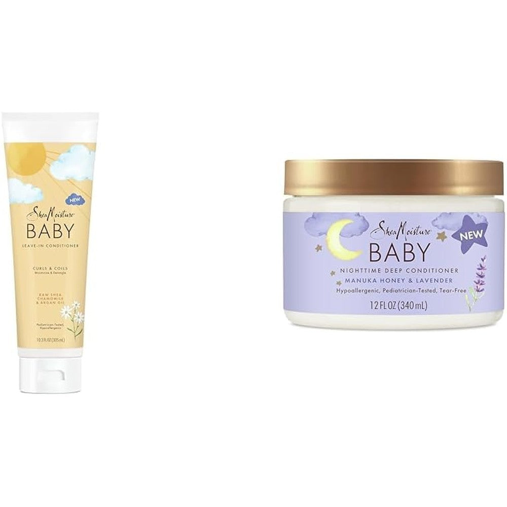 SheaMoisture Baby Leave-In and Deep Conditioner for Curly Hair 10.3 oz and 12 oz