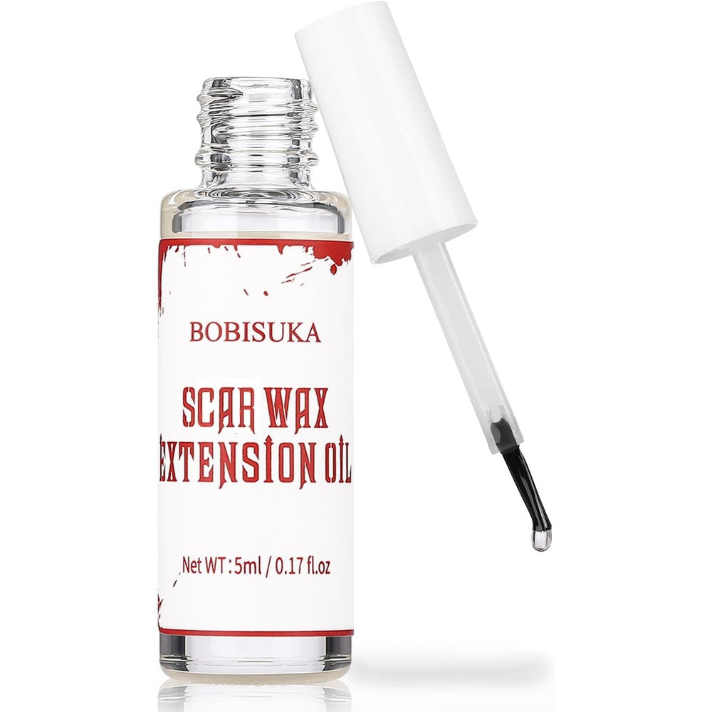 BOBISUKA Scar Wax Extension Oil for Professional SFX & Halloween Makeup - Non-Sticky, Smooth Finish - 0.17OZ