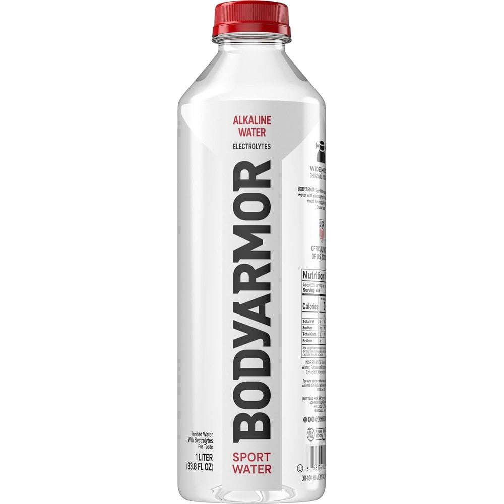 BODYARMOR Nutrition Sport Water 1 Liter front view for premium athletic hydration.