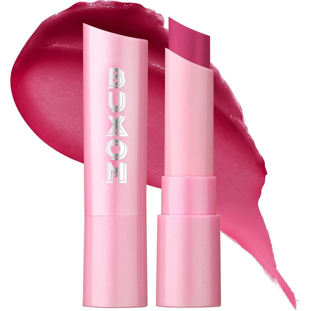 Buxom Full On Plumping Lip Glow Balm front view showing the sleek tinted lip treatment tube.