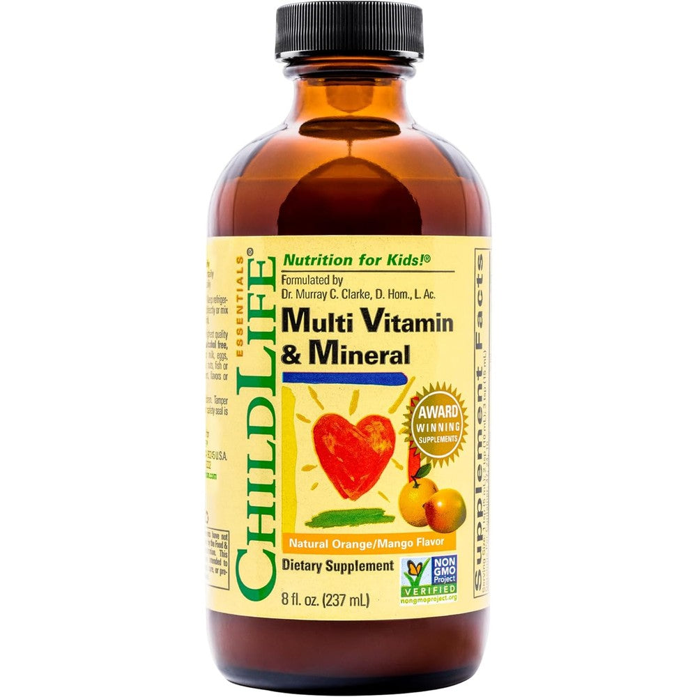 ChildLife Essentials Kids Liquid Multivitamin and Mineral front view bottle