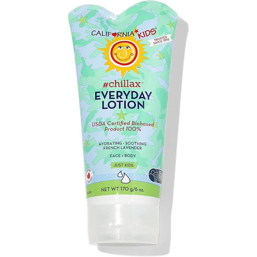 California Kids Lotion | #Chillax | 100% Plant-Based Moisturizer | Skin Care For Kids With Sensitive Skin | Lavender Body Lotion | 170 g / 6 oz.