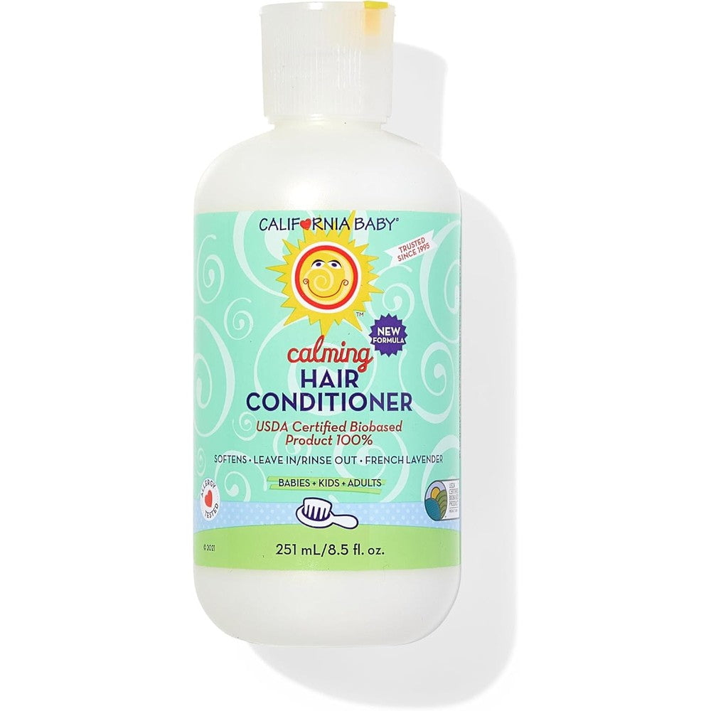 California Baby Calming Hair Conditioner | 100% Plant-Based Kids Conditioner | Rinse-out or Leave in Conditioner | Lavender Scent | 251 mL / 8.5 oz