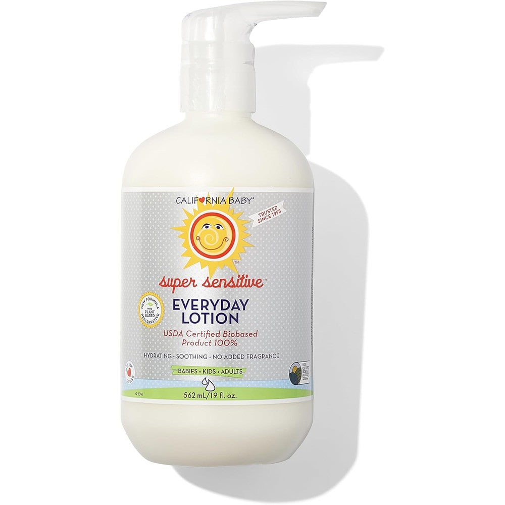 California Baby Super Sensitive Unscented Lotion | 100% Plant-Based Moisturizer | Baby Lotion For Newborn | Hypoallergenic Baby Lotion | 19 oz / 562mL