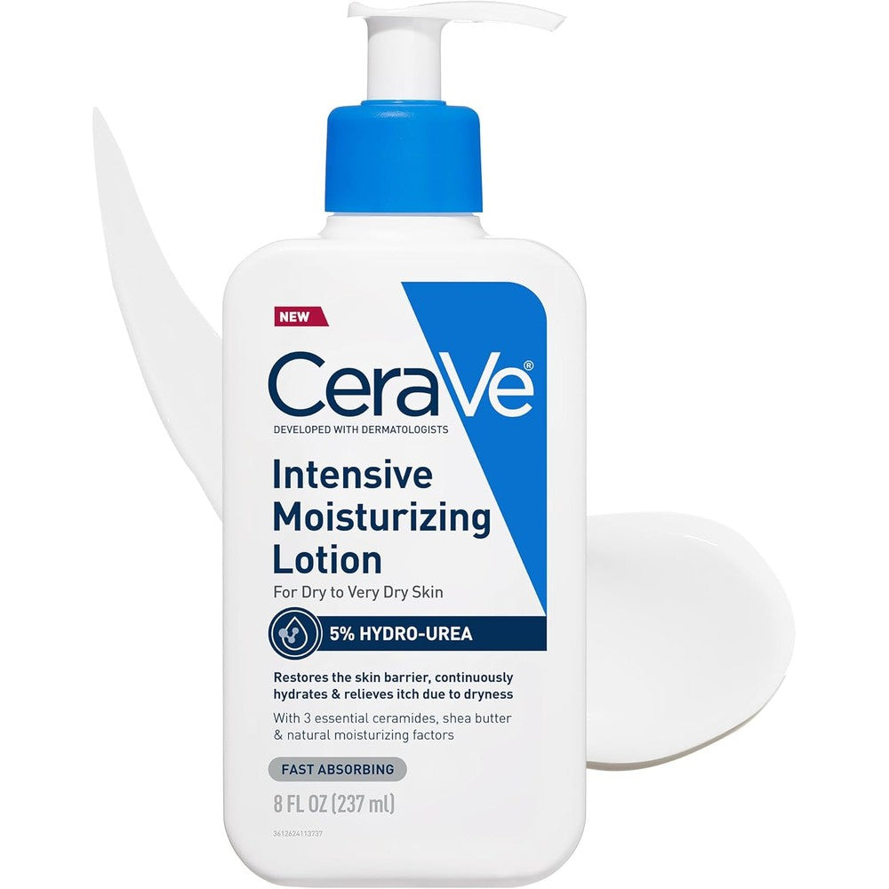 CeraVe Intensive Moisturizing Lotion 8 ounce front bottle packaging for dry skin relief