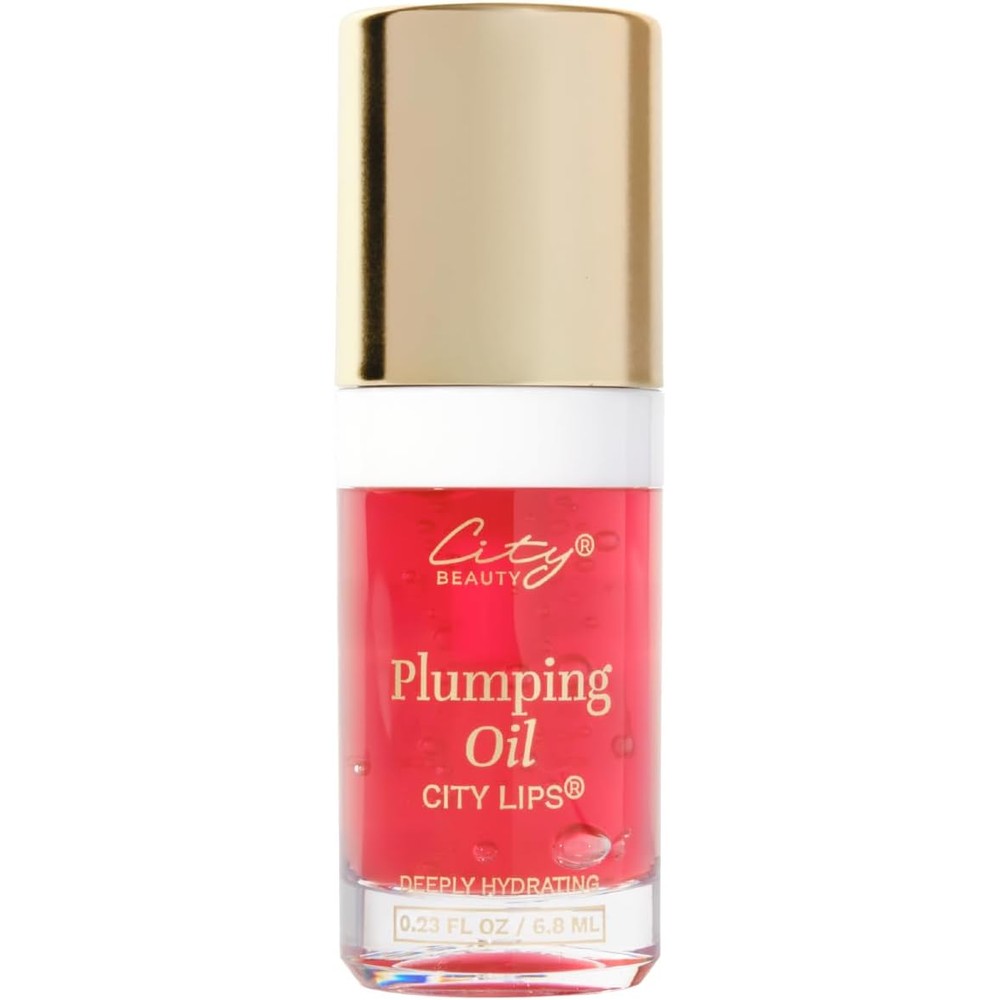 City Beauty City Lips Plumping Lip Oil front view packaging for hydrated full lips