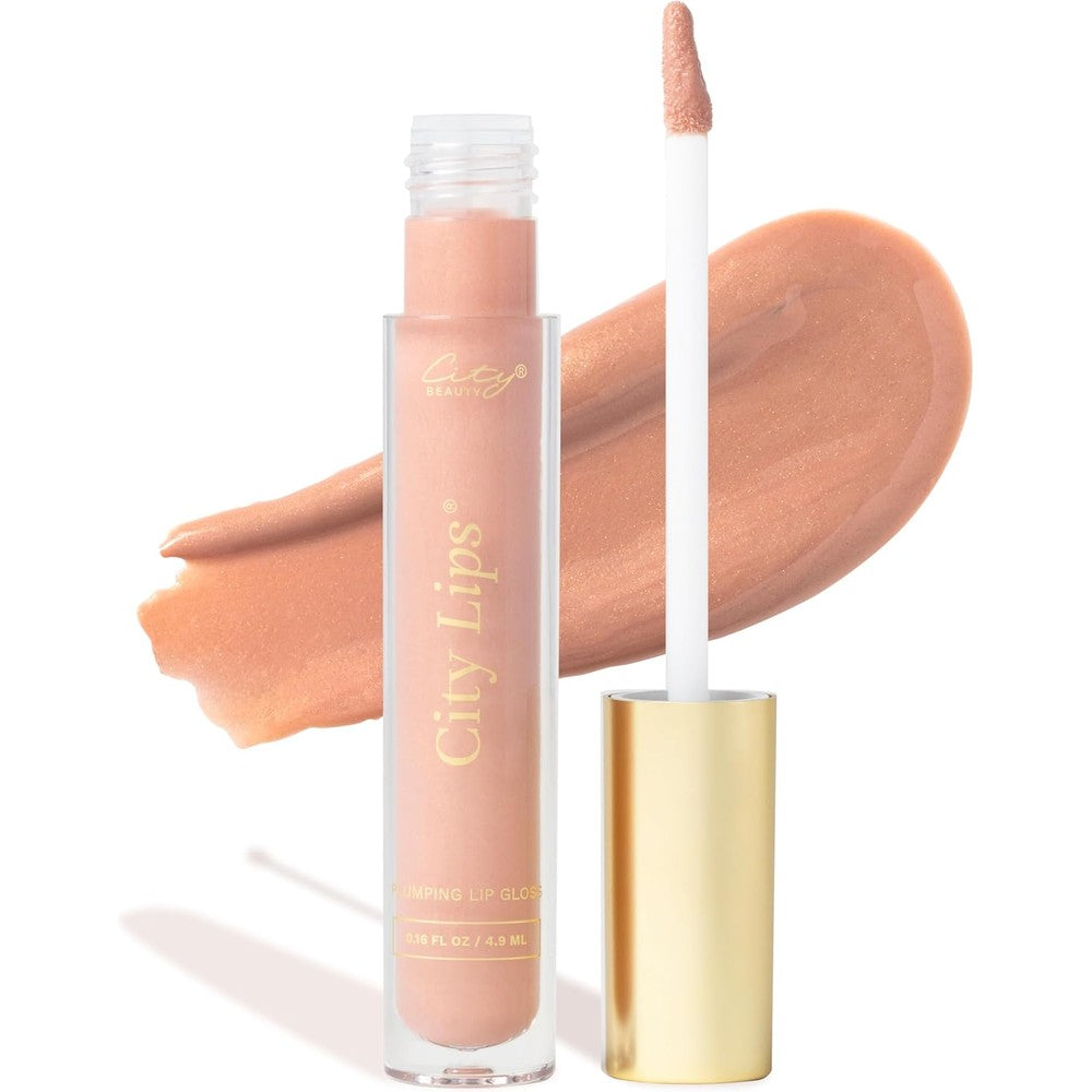 City Beauty City Lips Plumping Lip Gloss Pink Nude front view packaging