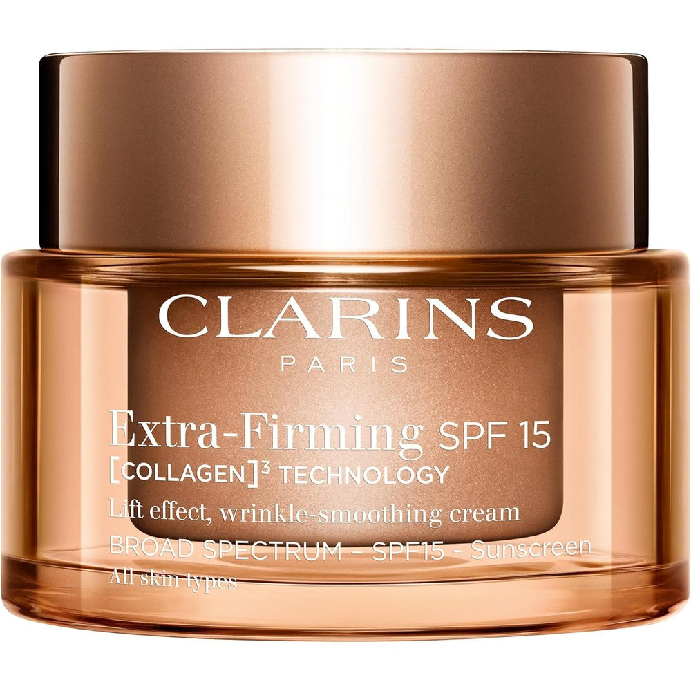 Clarins Extra-Firming Day Moisturizer SPF 15 front view for firming skincare routine