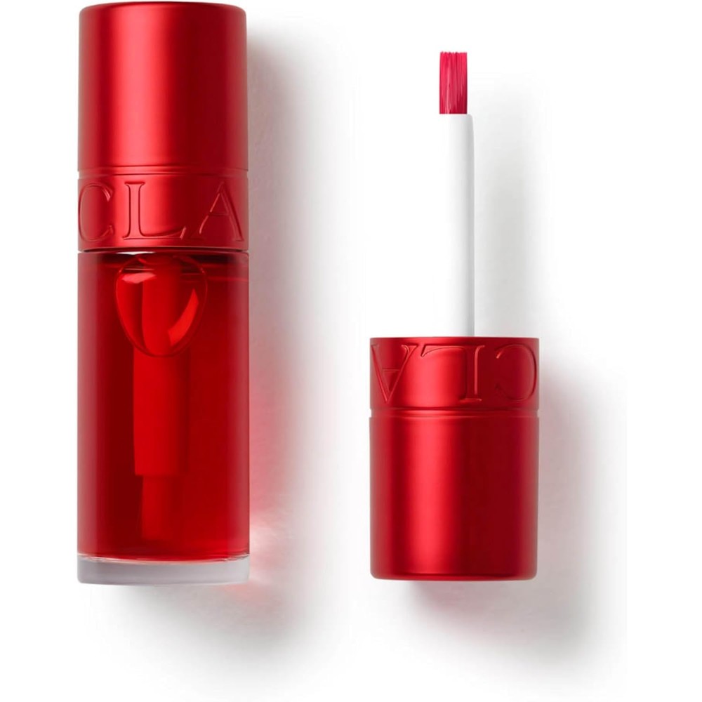 Clarins Water Lip Stain front view showcasing the red liquid tint formulation.
