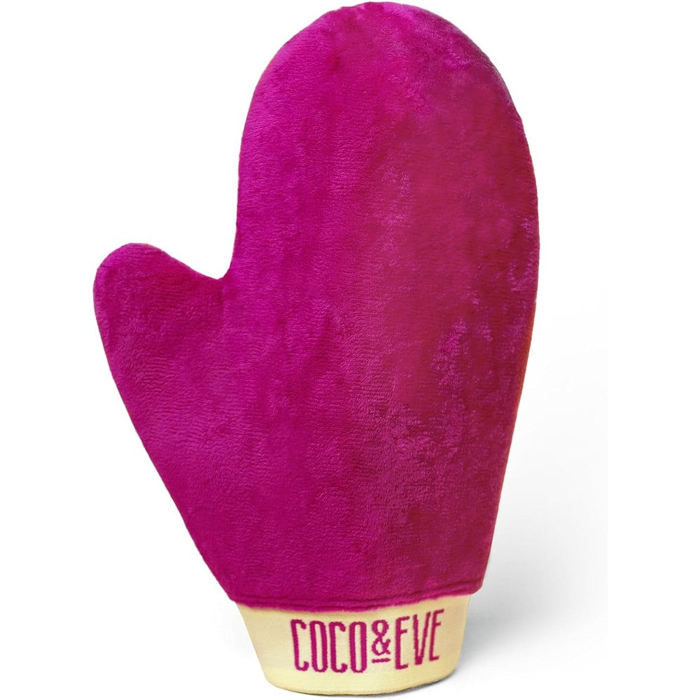 Coco & Eve Sunny Honey Bali Bronzing soft velvet mitt front view for self tanning