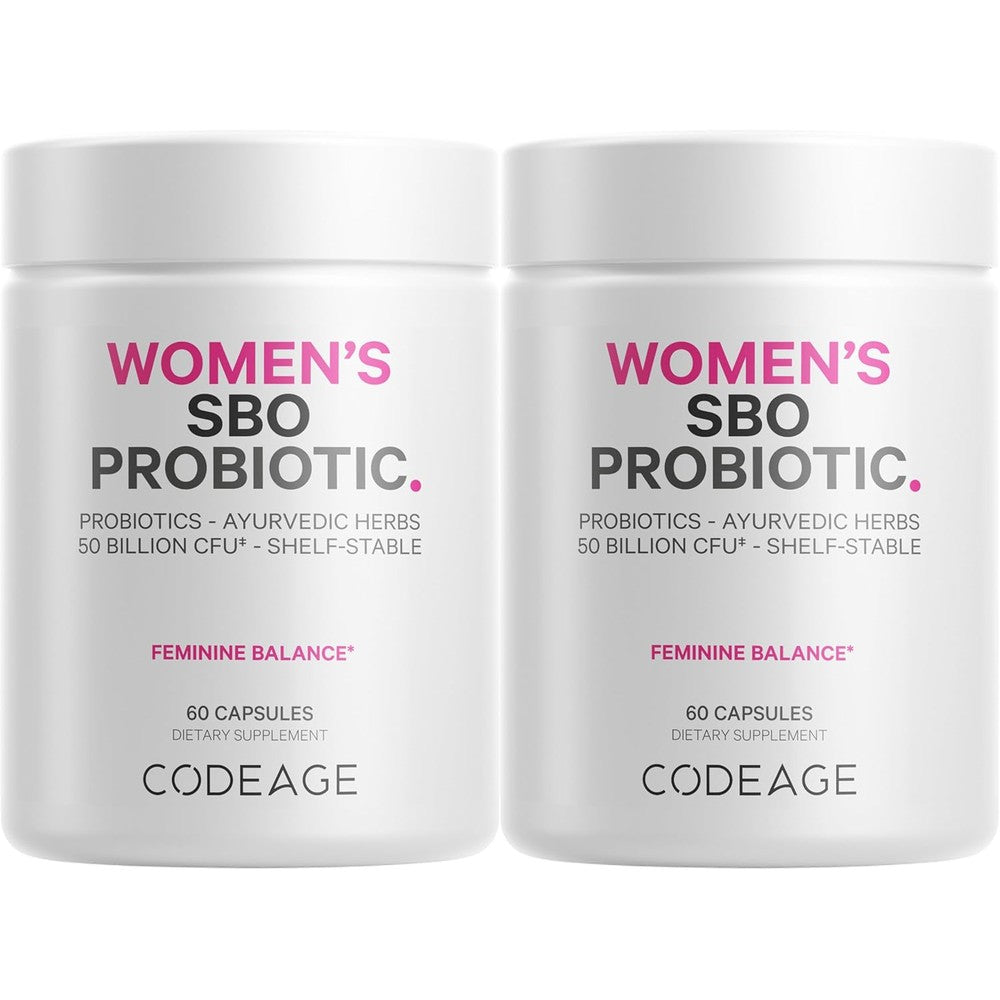Codeage Womens SBO Probiotics 50 Billion CFUs Prebiotics Non GMO 2 Pack