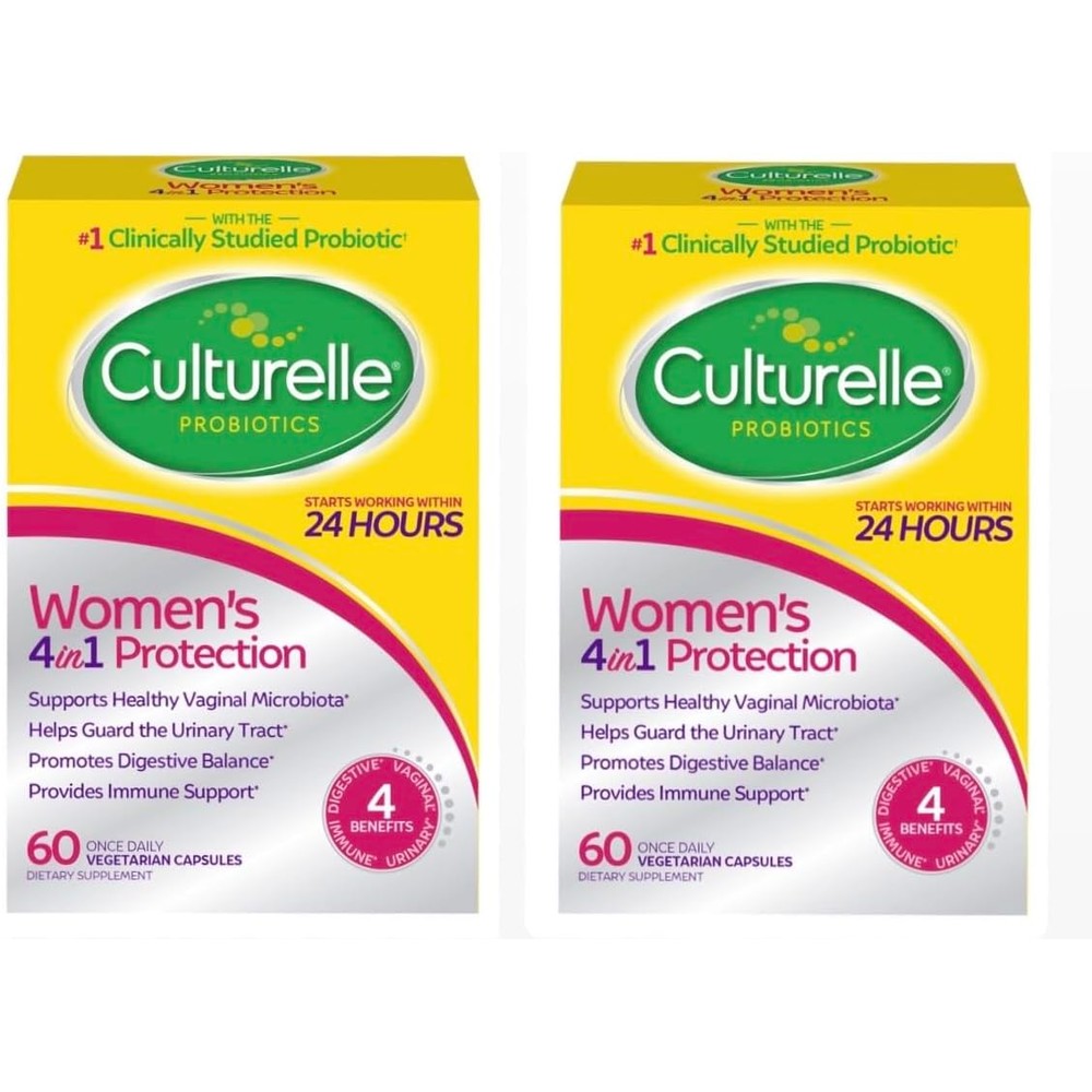 Culturelle Women's Healthy Balance Daily Probiotics for Women - Supports Digestive, Vaginal and Immune Health, Occasional Diarrhea, Gas & Bloating - Non-GMO 60ct (2 -Pack) (2)