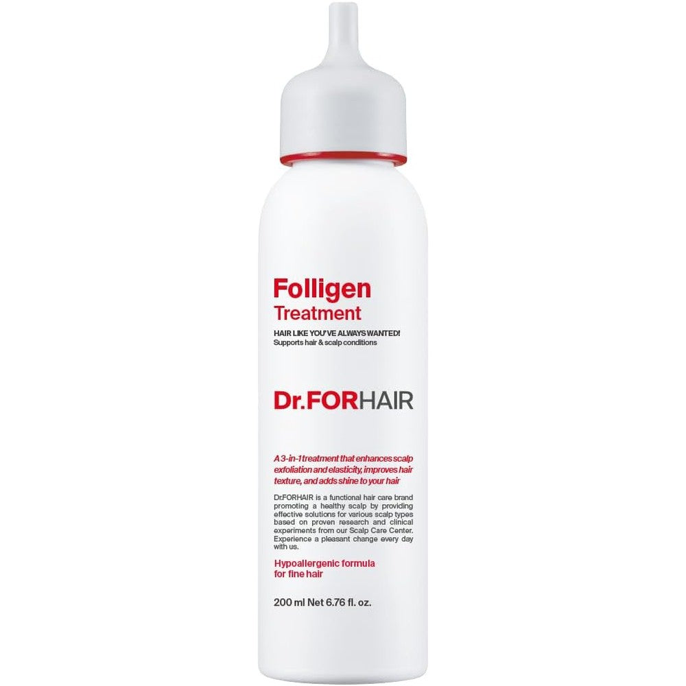Dr.FORHAIR Folligen Treatment front view of the 200ml bottle for scalp care