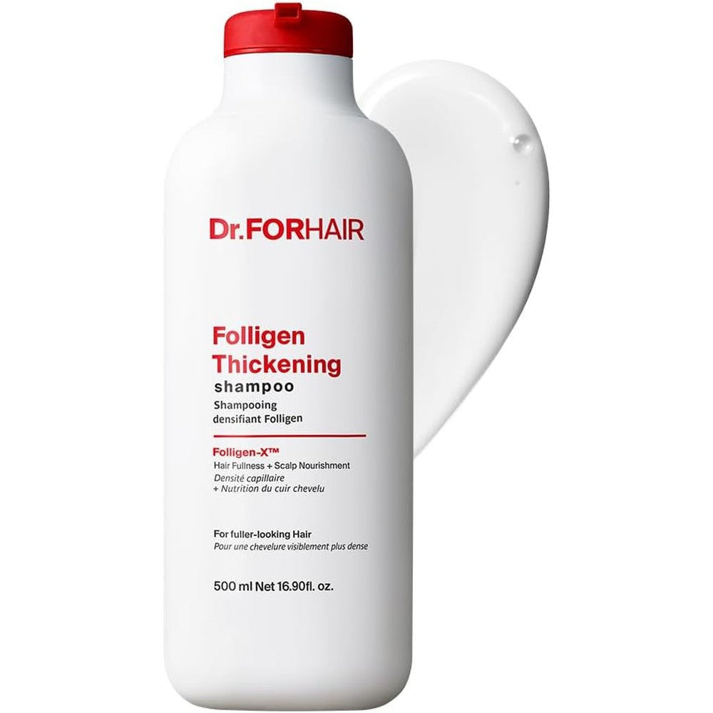 Dr.FORHAIR Folligen Thickening Shampoo front view of authentic imported packaging