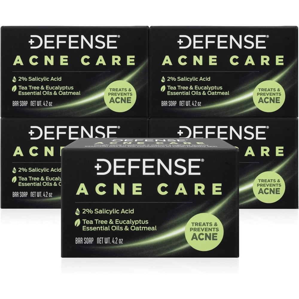 Defense Soap Acne Care Bar Soap front view packaging for acne prone skin