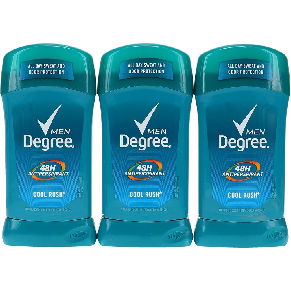 Degree Men Cool Rush Antiperspirant Deodorant three pack front view