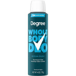 Degree Men Whole Body Deodorant Spray Ocean Rush front view showing seventy two hour protection label