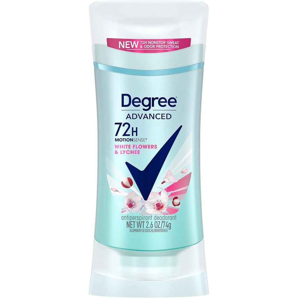 Degree Women Advanced Protection White Flowers Lychee Antiperspirant deodorant stick front view