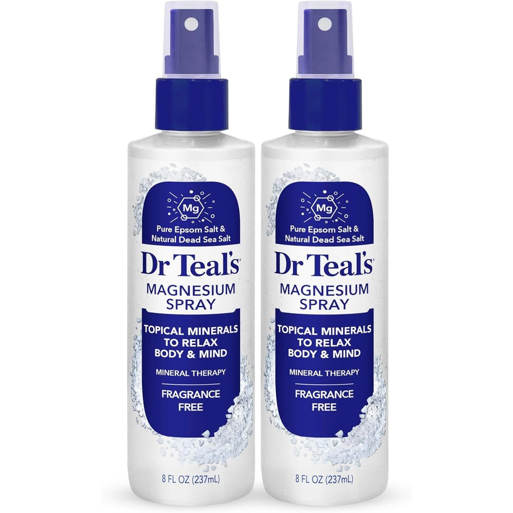 Dr Teal's Topical Magnesium Spray front view bottle pack of two