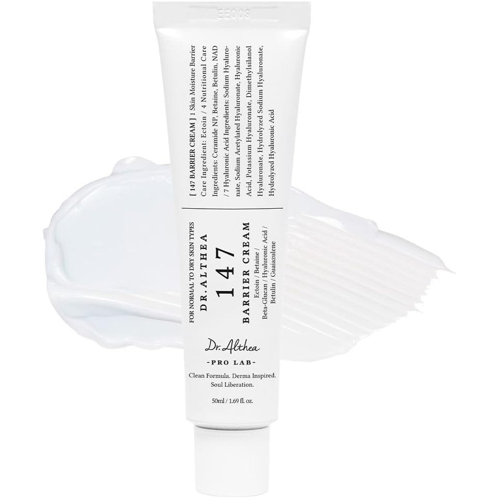 Dr Althea 147 Barrier Cream front view of the tube packaging on a clean background