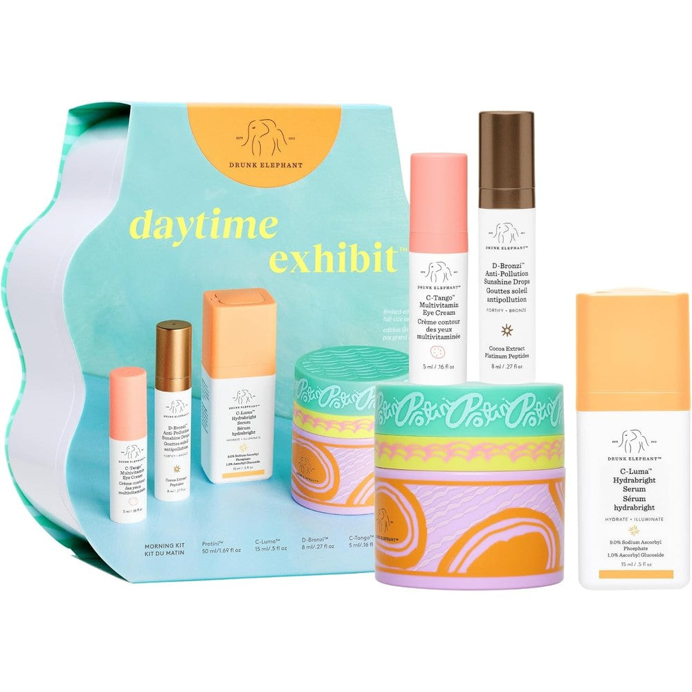 Drunk Elephant Daytime Exhibit Skincare Kit Polypeptide Cream Gift Set 16 Fl Oz